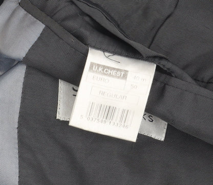 Mens UK Size 40 Jeff Banks Regular Black Suit Jacket