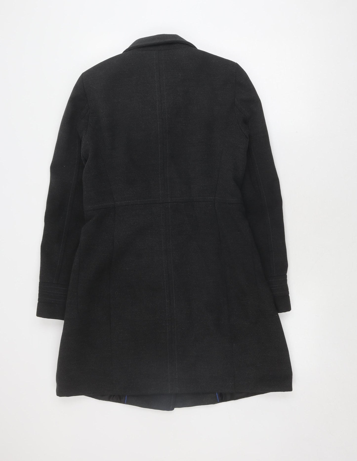 Zara Men's Grey Pea Coat Medium Double-Breasted Winter