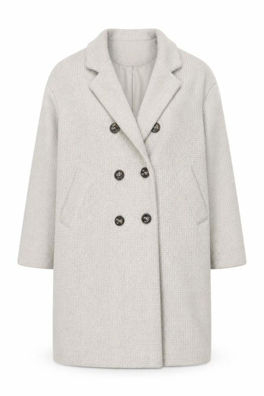 Womens UK Size 10 New Look Beige Pea Coat