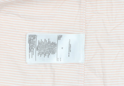 Gap Men's Peach Striped Casual Shirt M Fitted