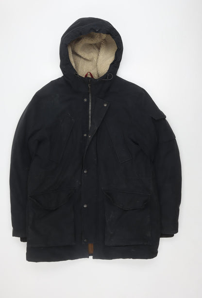 Mens UK Size M NEXT Black Parka Coat