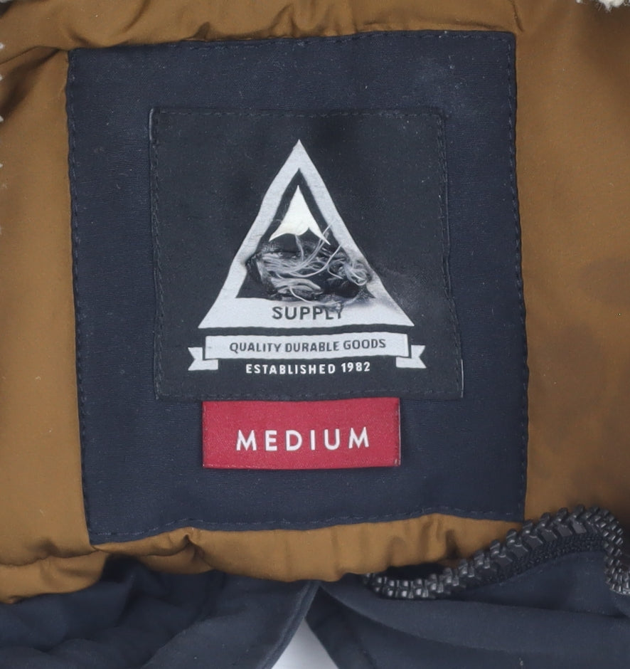 Mens UK Size M NEXT Black Parka Coat