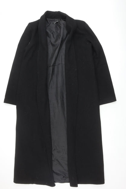 Womens UK Size 8 Boohoo Black Trench Coat