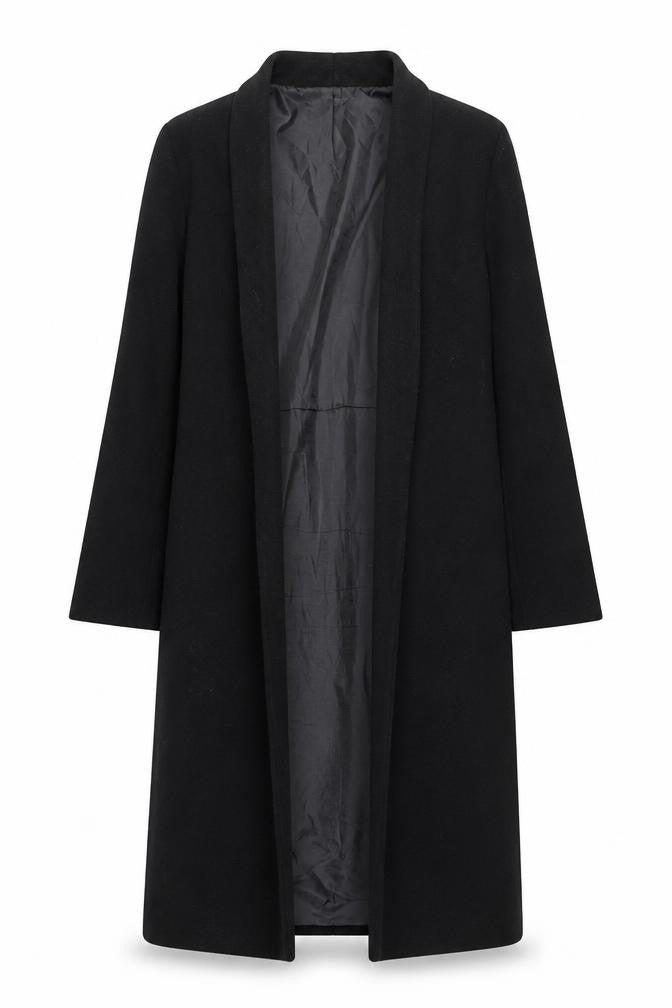 Womens UK Size 8 Boohoo Black Trench Coat