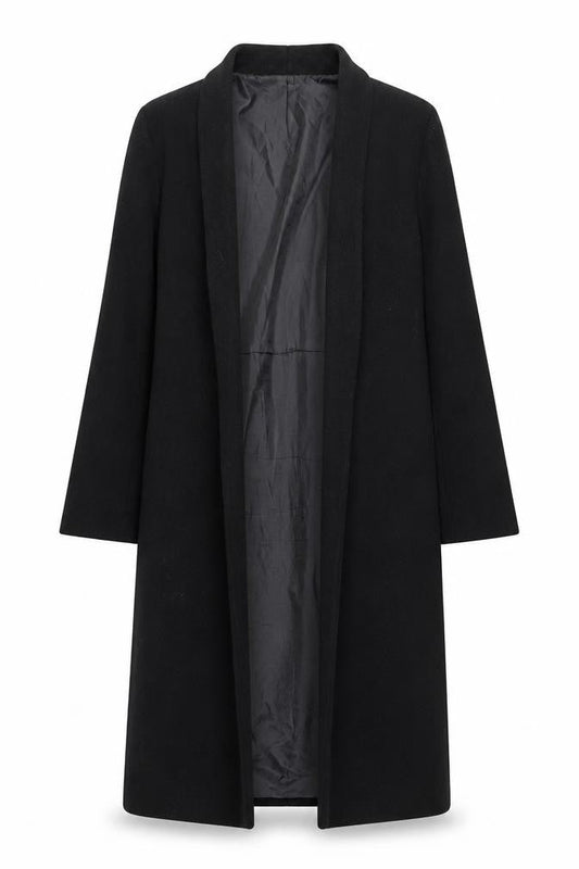 Womens UK Size 8 Boohoo Black Trench Coat