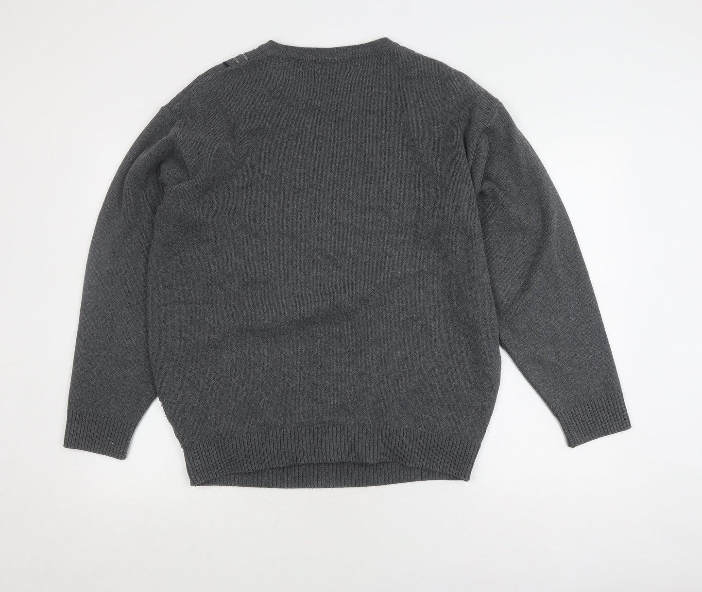 Carson Men's Grey Pullover Jumper Size L Geometric