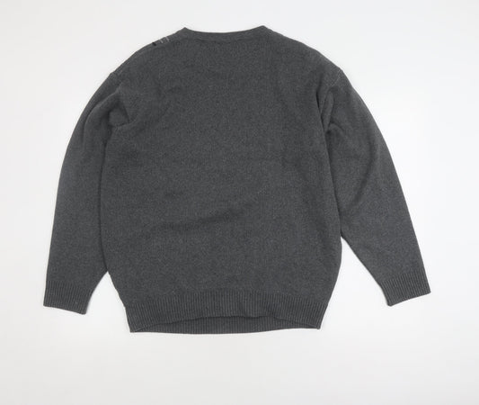 Carson Men's Grey Pullover Jumper Size L Geometric
