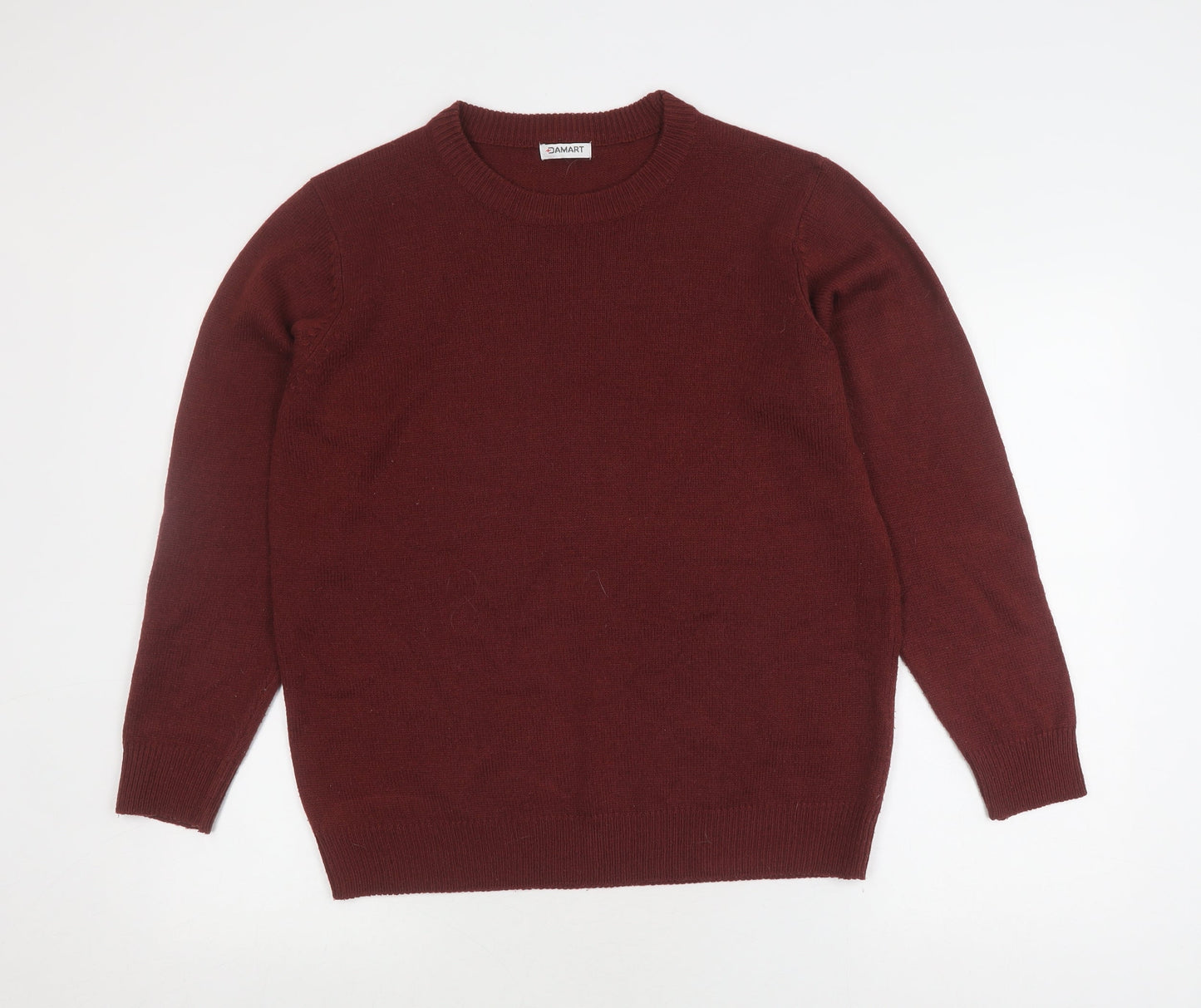Damart Men's Red Pullover Jumper Size M Crew Neck
