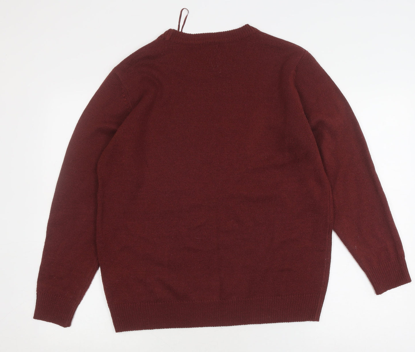 Damart Men's Red Pullover Jumper Size M Crew Neck