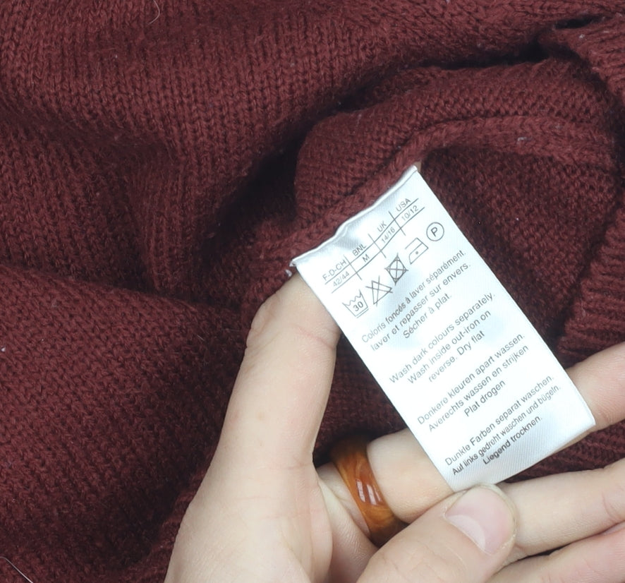 Damart Men's Red Pullover Jumper Size M Crew Neck