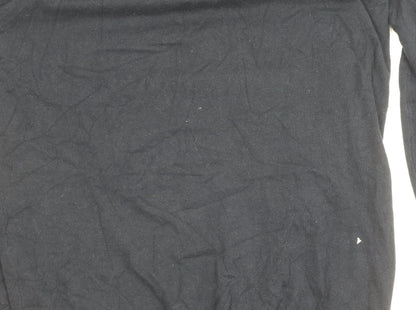 ACW85 Men's Black Long Sleeve Polo Shirt Large