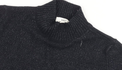 Womens UK Size M Marks and Spencer Black Pullover Jumper