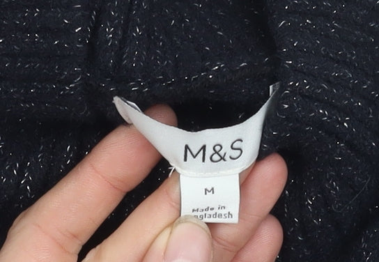 Womens UK Size M Marks and Spencer Black Pullover Jumper
