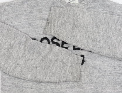 H&M Girls Grey Pullover Jumper, Size 12-13 Years
