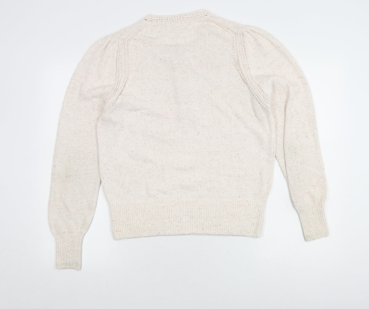 Womens UK Size 14 Per Una Ivory Henley Jumper