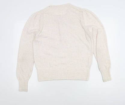Womens UK Size 14 Per Una Ivory Henley Jumper