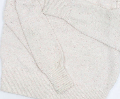 Womens UK Size 14 Per Una Ivory Henley Jumper