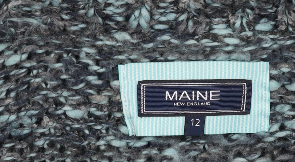 Womens UK Size 12 Maine New England Grey Cardigan Jumper