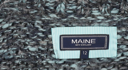 Womens UK Size 12 Maine New England Grey Cardigan Jumper
