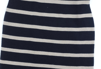 CC Women's Black Striped Sheath Dress M