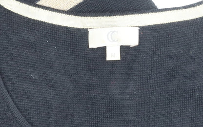 CC Women's Black Striped Sheath Dress M