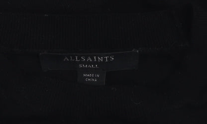 AllSaints Women's Black Basic Top, Size S, Regular Fit