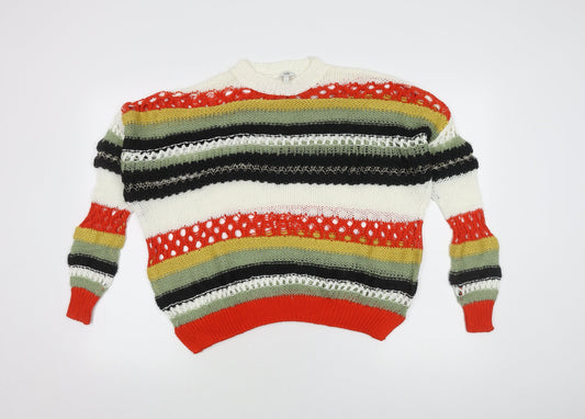 Womens UK Size S River Island Multicoloured Pullover Jumper