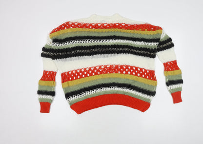 Womens UK Size S River Island Multicoloured Pullover Jumper