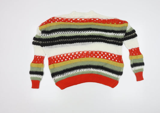 Womens UK Size S River Island Multicoloured Pullover Jumper
