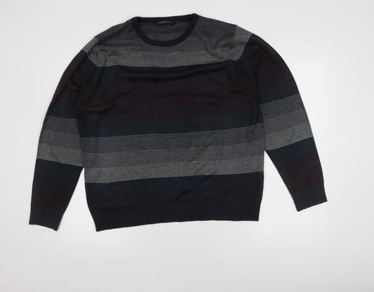 Cedar Wood State Men's Multicoloured Striped Pullover Jumper L