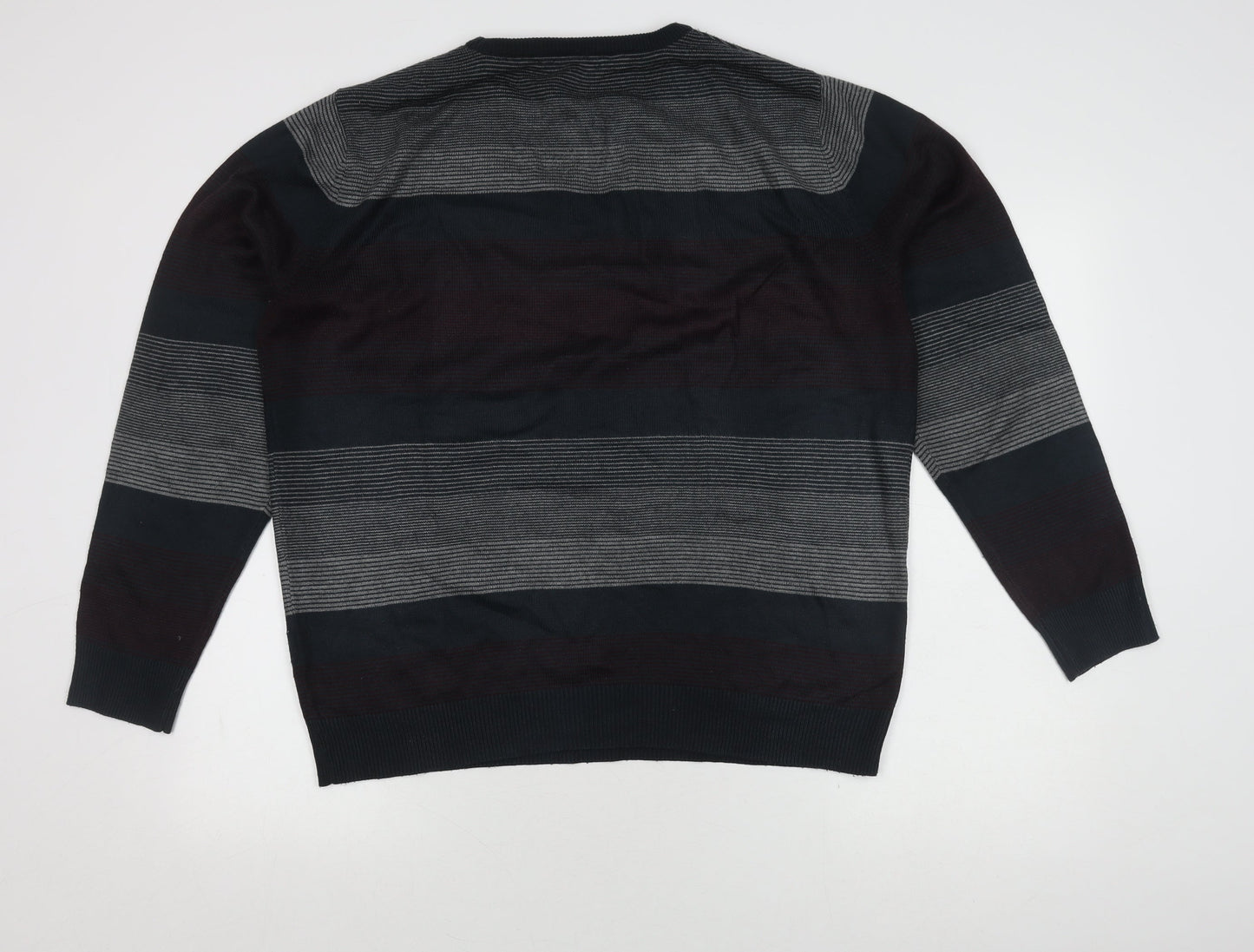 Cedar Wood State Men's Multicoloured Striped Pullover Jumper L