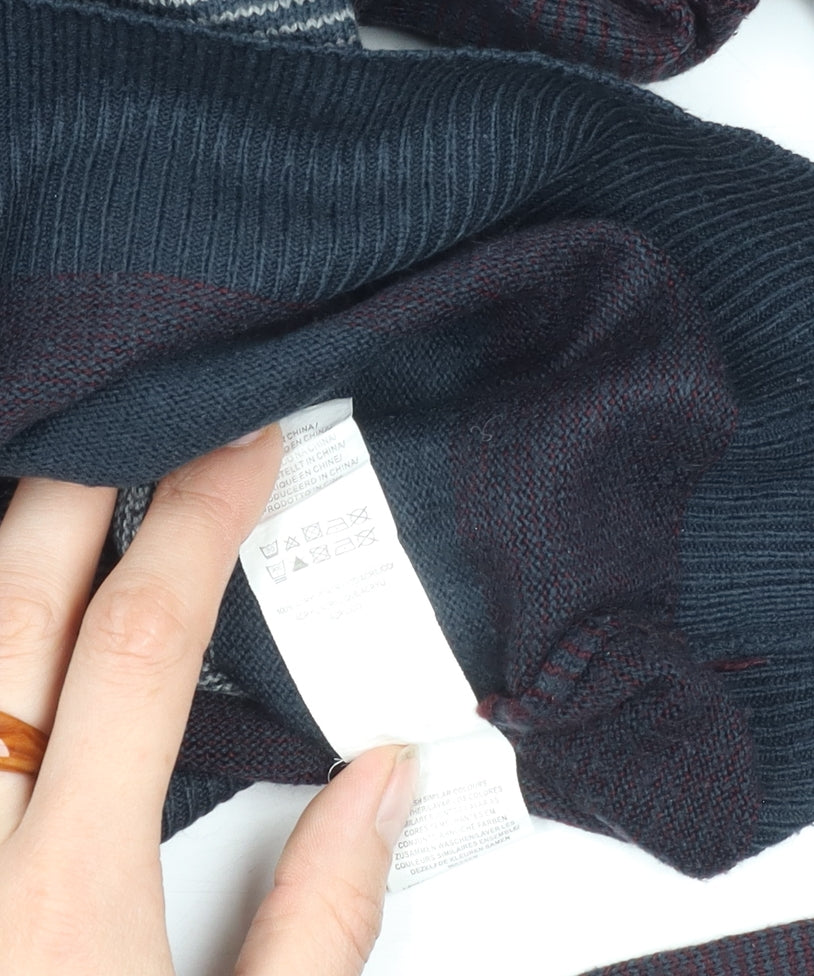 Cedar Wood State Men's Multicoloured Striped Pullover Jumper L