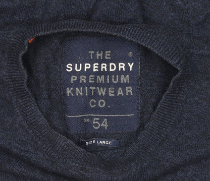 Superdry Men's Blue Pullover Jumper - Size L