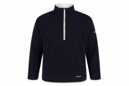Front view of Craghoppers unisex black fleece pullover sweatshirt uk 14