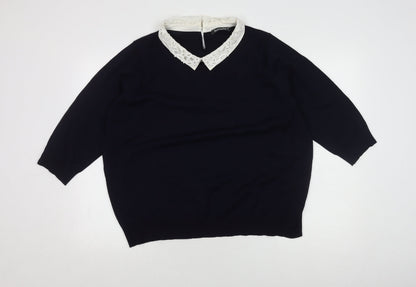 Womens UK Size XL Bonmarché Black Pullover Jumper