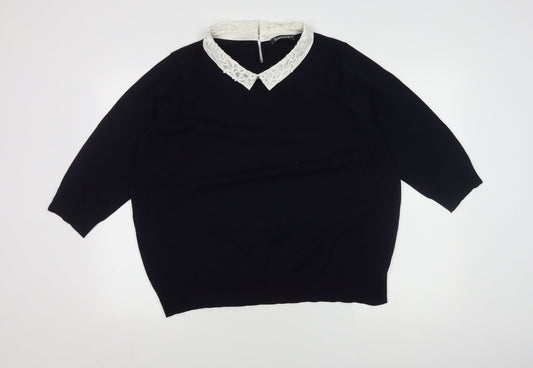 Womens UK Size XL Bonmarché Black Pullover Jumper