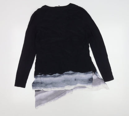 Womens UK Size 8 Mint Velvet Black Wrap Blouse