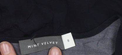 Womens UK Size 8 Mint Velvet Black Wrap Blouse