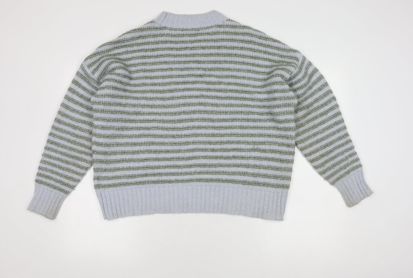 MSCH Women's Green Striped Pullover Jumper M