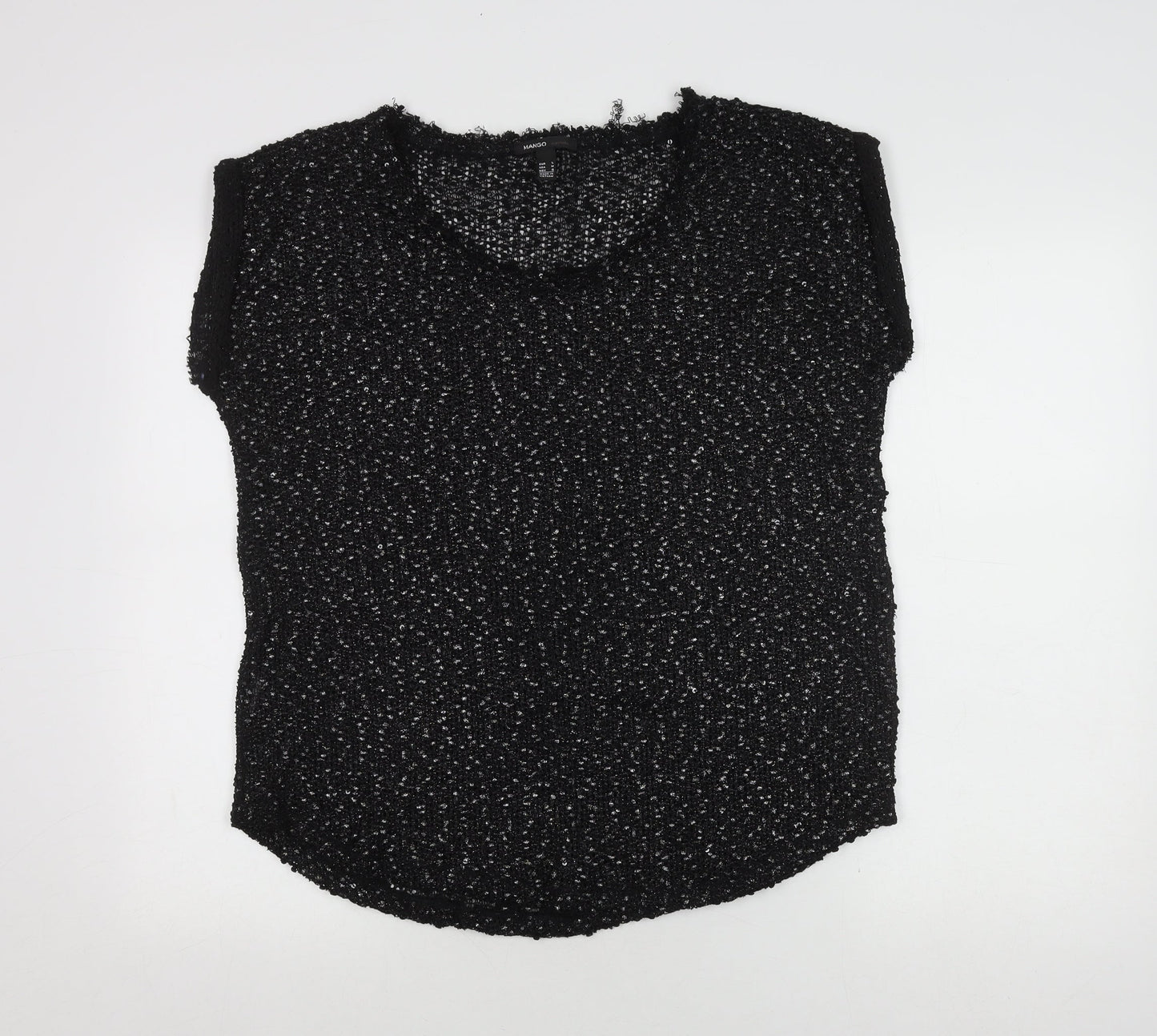 Womens UK Size 12 Mango Black  T-Shirt