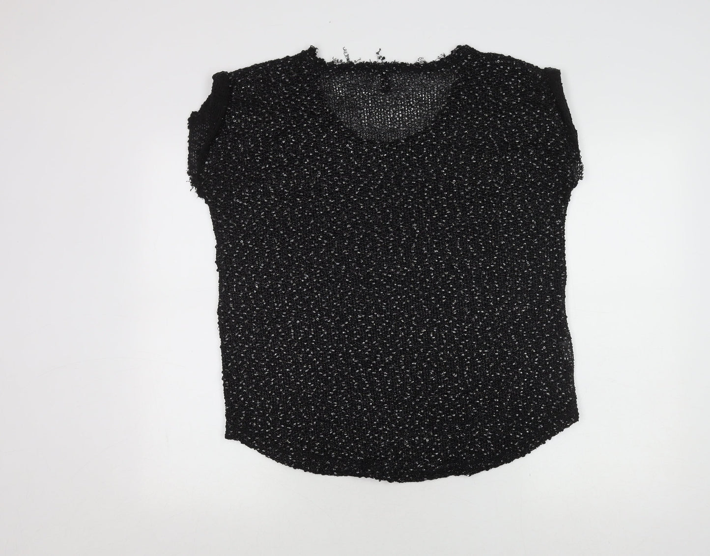 Womens UK Size 12 Mango Black  T-Shirt