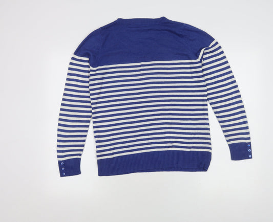 Womens UK Size 10 Marks and Spencer Blue Pullover Jumper