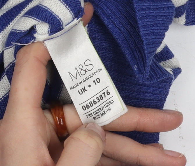 Womens UK Size 10 Marks and Spencer Blue Pullover Jumper