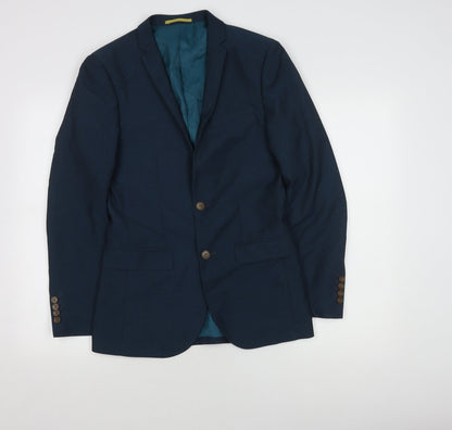 Mens UK Size 34 ONESIX5IVE Regular Blue Suit Jacket