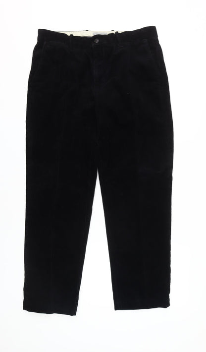 Marks and Spencer Men's Black Corduroy Trousers Size 34