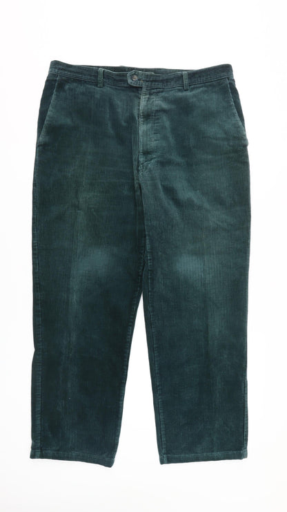 Tom Hanson Men's Green Corduroy Trousers Size 38