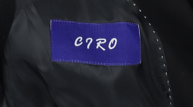 CIRO Men's Black 38R Single-Breasted Blazer Jacket