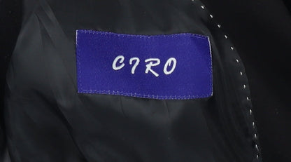 CIRO Men's Black 38R Single-Breasted Blazer Jacket