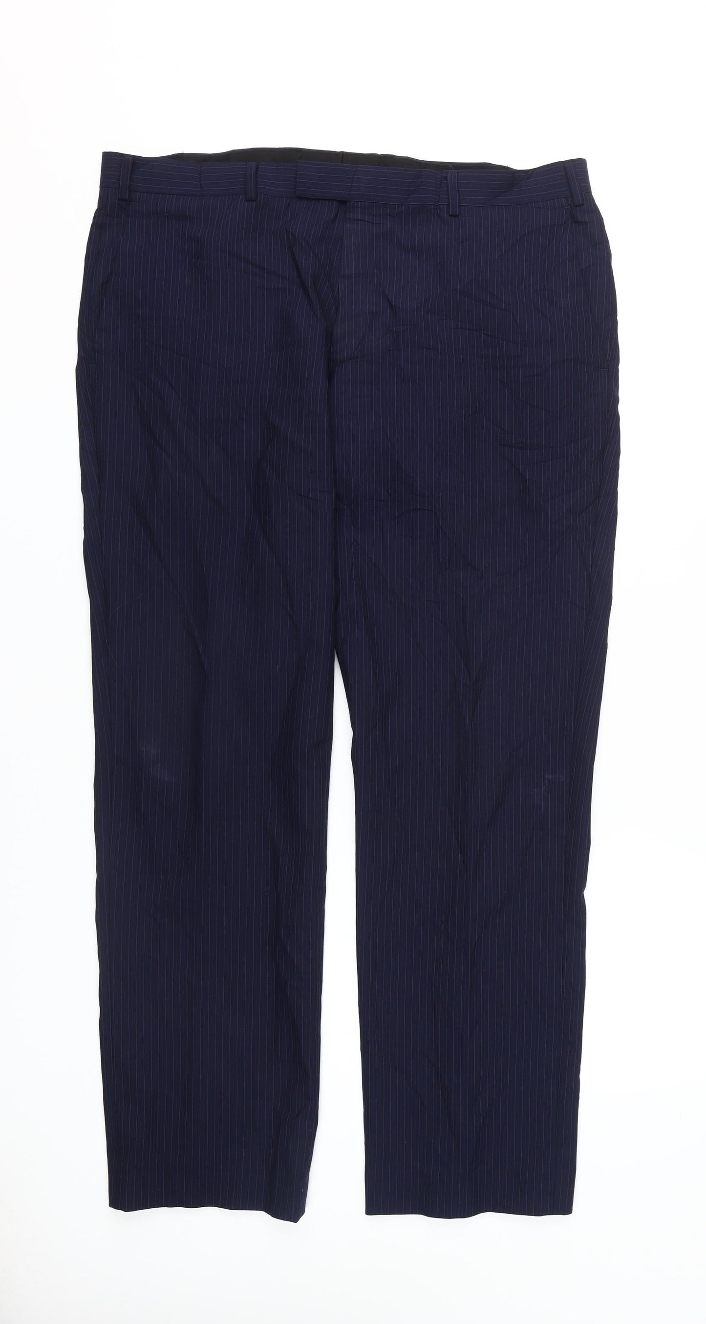 Howick Men's Blue Dress Pants 38R Regular Wool Blend