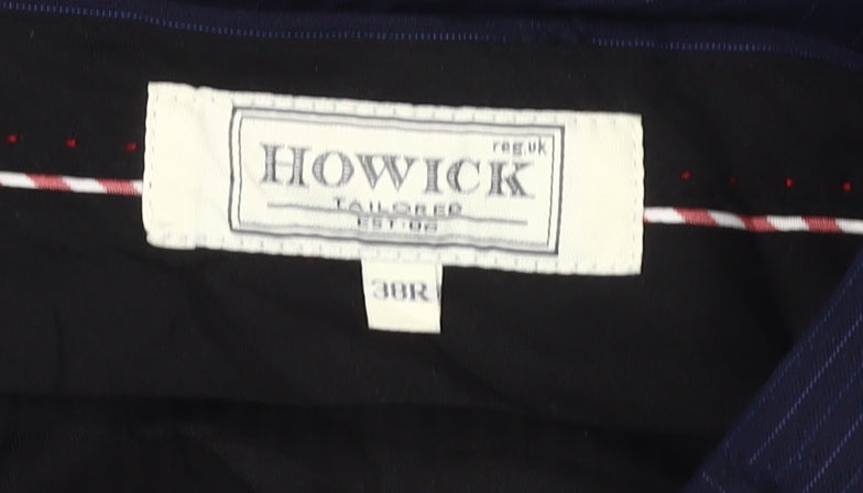 Howick Men's Blue Dress Pants 38R Regular Wool Blend